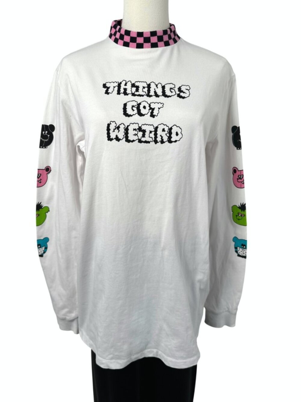Lazy Oaf 'Things Got Weird' Graphic White Tee Quirky SM